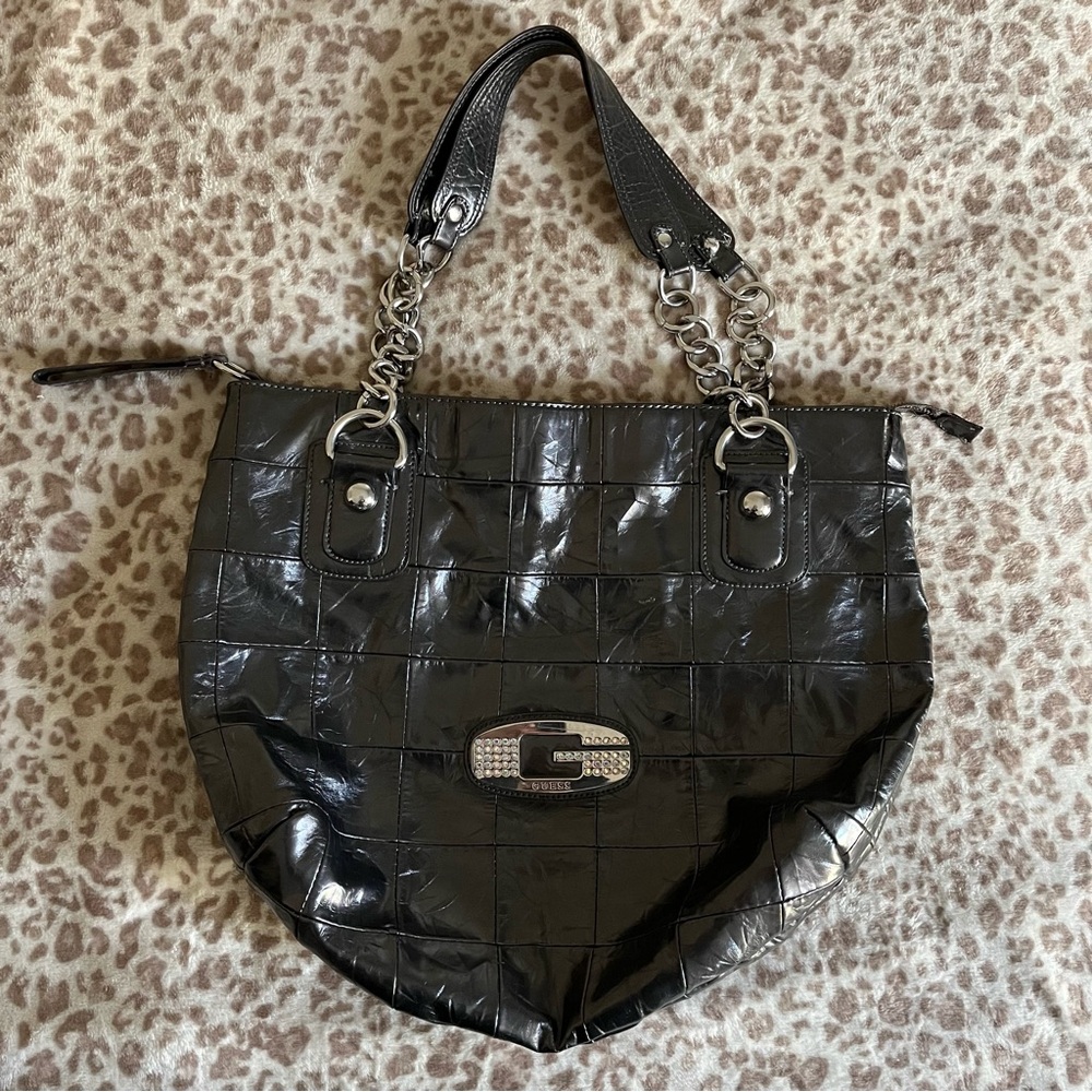 Vintage Guess Grey Shoulder Bag